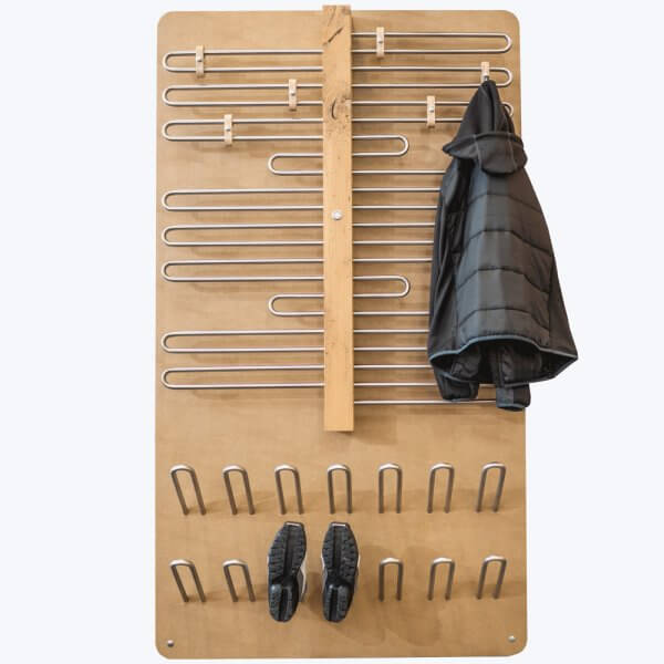 Leder Hell Wandgarderobe